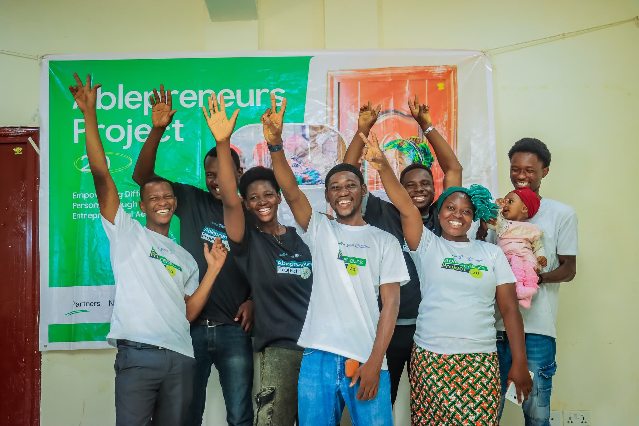 Young people celebrating at NonHuB